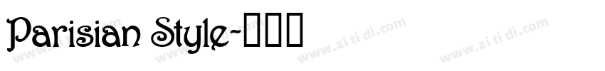 Parisian Style字体转换